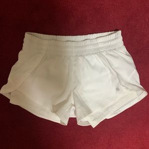 Athleta White Shorts with Built In Spandex!